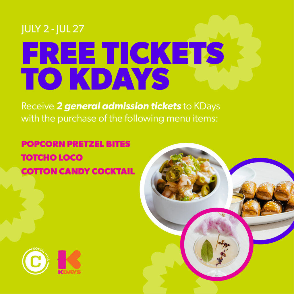 Free Kday Tickets at Central Social Hall